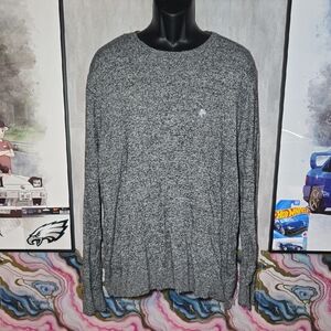 2XL Structure Heather Gray Knit Slim Fit Sweater